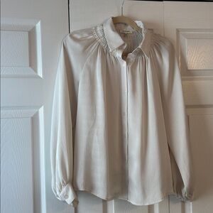 Max Studio Cream Textured Blouse